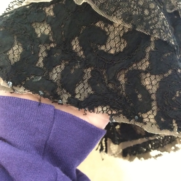 BCBGMaxAzria Black Tiered Lace Overlay Sleeveless Cocktail Dress Size 4 - Picture 16 of 16